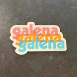 Galena Retro Tri-Stacked Sticker by Acme Local