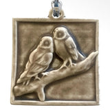 Owl Friends Tile Ornament by Whistling Frog