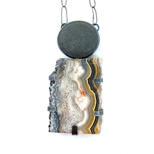 Rock and Crazy Lace Agate Necklace by Jennifer Nunnelee