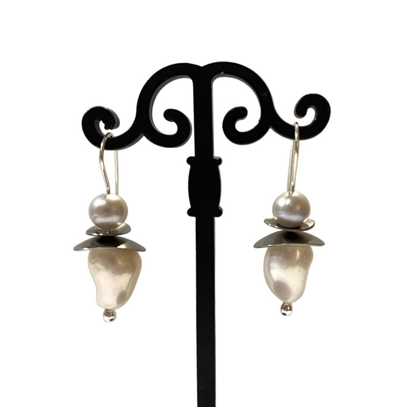 Keshi Pearl Drop Earrings by Kenneth Pillsworth