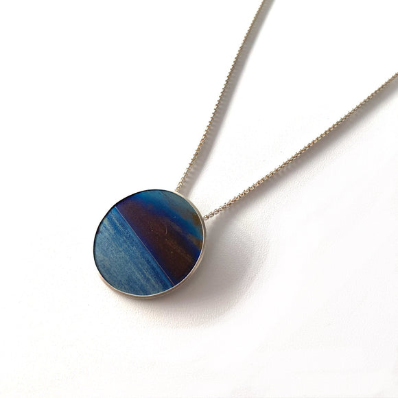 Flame Painted Titanium Necklace by Kenneth Pillsworth