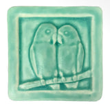 Lovebirds 4" x 4" Tile by Whistling Frog