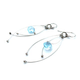 Tickle Earrings - Blue Topaz by Zuzko Jewelry