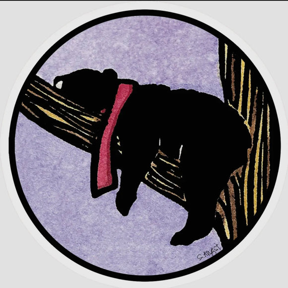 Snoozin' Bear Sticker by Sarah Angst