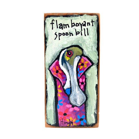 Flamboyant Spoon Bill Block by David Hinds