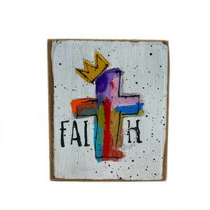 Faith Cross Block by David Hinds