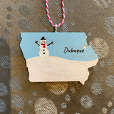 Dubuque Ornament Painted by Lena Olson and Created by Anthony Krier