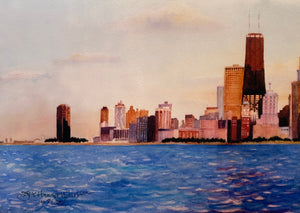 City Skyline Reproduction by JoAnne Hauser Warren