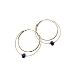 Large Stone Hoop Earrings by MPR Jewelry