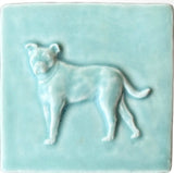 Staffordshire Dog 4" x 4" Tile by Whistling Frog