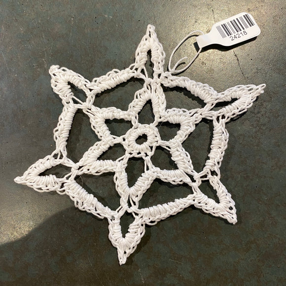 Crocheted Snowflake Ornament by Abby Schrup