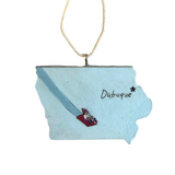 Dubuque Ornament Painted by Lena Olson and Created by Anthony Krier