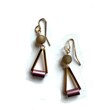 Aluminum and Resin Tube Earrings by Trecy Bleich