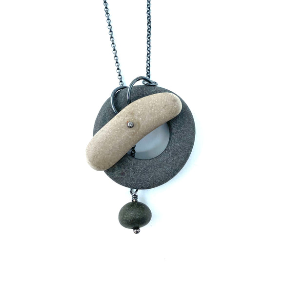 Toggle Rock Lariat Necklace by Jennifer Nunnelee