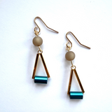 Aluminum and Resin Tube Earrings by Trecy Bleich