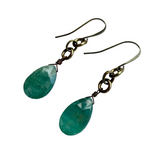 Aqua Kyanite Briolette Earrings by Lock and Key Design