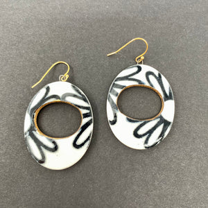 Earrings - Large Ovals with Cutouts by Hanna Piepel