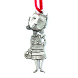 Little Devil Girl Ornament by Leandra Drumm Designs