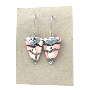 Bib Dangle Earrings - Flamingo by Blue Bus Studio