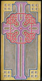 Multi-Color Celtic Cross Framed Tile by Mike Skiersch