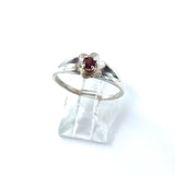 Flower Garnet Ring by Margie Magnuson