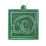 Line Cat Tile Ornament by Whistling Frog