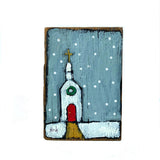 Christmas Church Grey Block by David Hinds