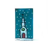 Christmas Church Blue Block by David Hinds