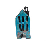 Blue Raku House by Elizabeth Boggess