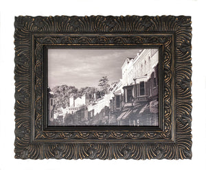 Main Street Shadows Framed Canvas Photo Art By Hallie Bear