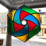 Stained Glass Hexagon by David Acierno