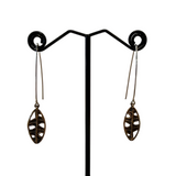 Warm Lopez Fern Almond Hook Earrings by Merzatta Jewelry