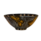 Blue and Gold Butterfly Bowl by Nancy Briggs