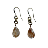 Copper Rutile Briolette Earrings by Lock and Key Design