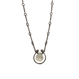 Horseshoe Solo Necklace - Moonstone by Zuzko Jewelry