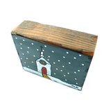 Christmas Church Grey Block by David Hinds