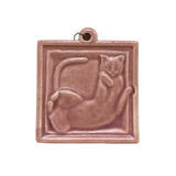 Cat In Box Tile Ornament by Whistling Frog