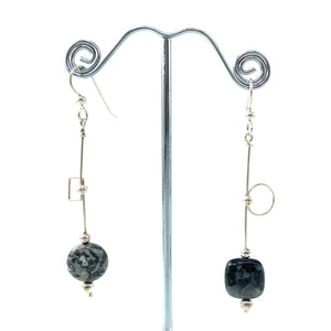 A Square Peg in a Round Hole Earrings - A Few Shades by Brian Watson