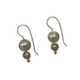 Tapered Pearl Spinner Earrings - Circles by Kenneth Pillsworth