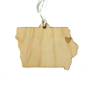 Iowa Heart Ornament by Snowmade