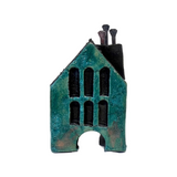 Teal Raku House by Elizabeth Boggess