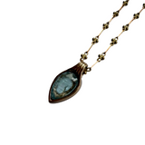Aqua Kyanite Pendant by Lock and Key Design