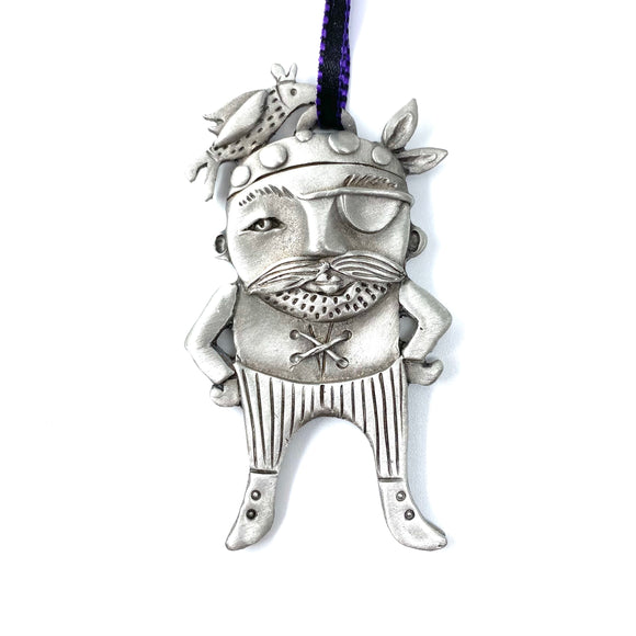 Parrot Pirate Ornament by Leandra Drumm Designs