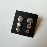 Three Disc Dangle Post Earrings by Margie Magnuson