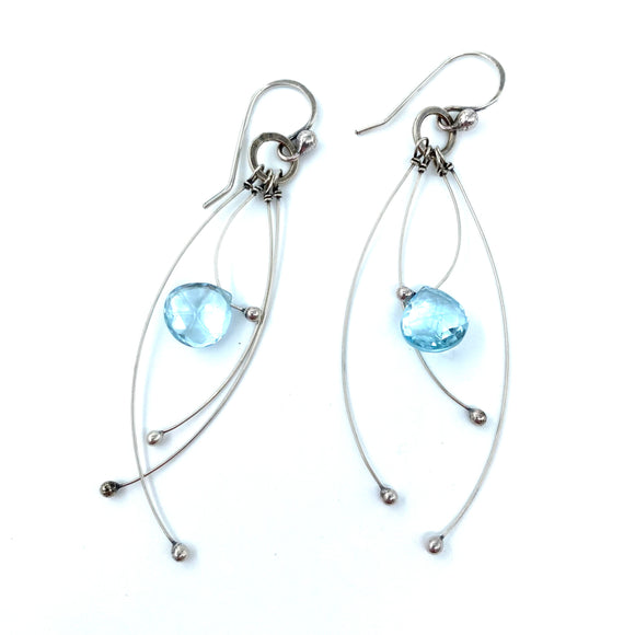 Tickle Earrings - Blue Topaz by Zuzko Jewelry