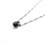 Horseshoe Solo Necklace - Red Garnet by Zuzko Jewelry