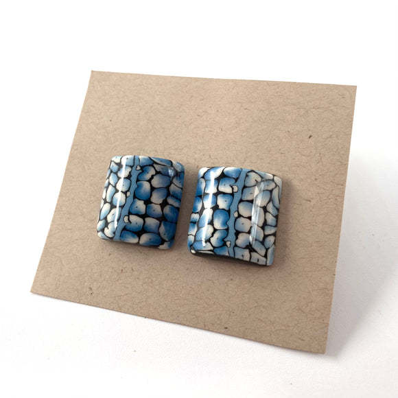 Rectangle/Square Post Earrings - Arctic by Blue Bus Studio