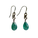 Aqua Kyanite Briolette Earrings by Lock and Key Design