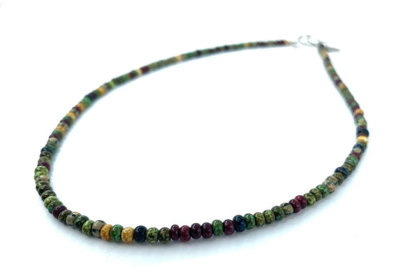 Glass Beads Necklace by Lizbeth Doran