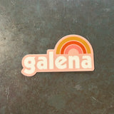 Galena Sunrise Retro Rainbow Sticker by Acme Local